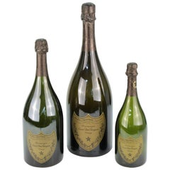 Vintage Dom Perignon Advertising Display Champagne Bottles