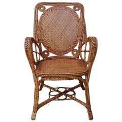 Perret & Vibert, Rattan Armchair, End of the 19th Century