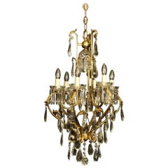 French Gilded Birdcage Seven-Light Antique Chandelier