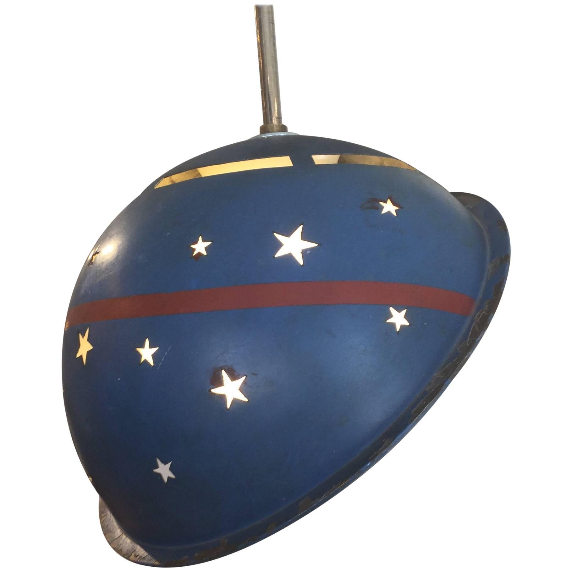 Hanging Moon and Stars Lamp For Sale