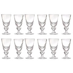 12 Exceptional Modernist Steuben Baluster Water Goblets