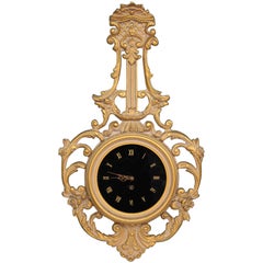 1950s Wall Clock with Églomisé