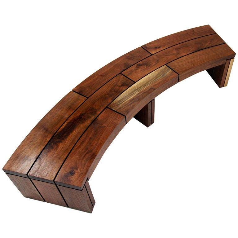 Indoor/Outdoor Bench in Black Walnut by Goebel For Sale at 1stDibs