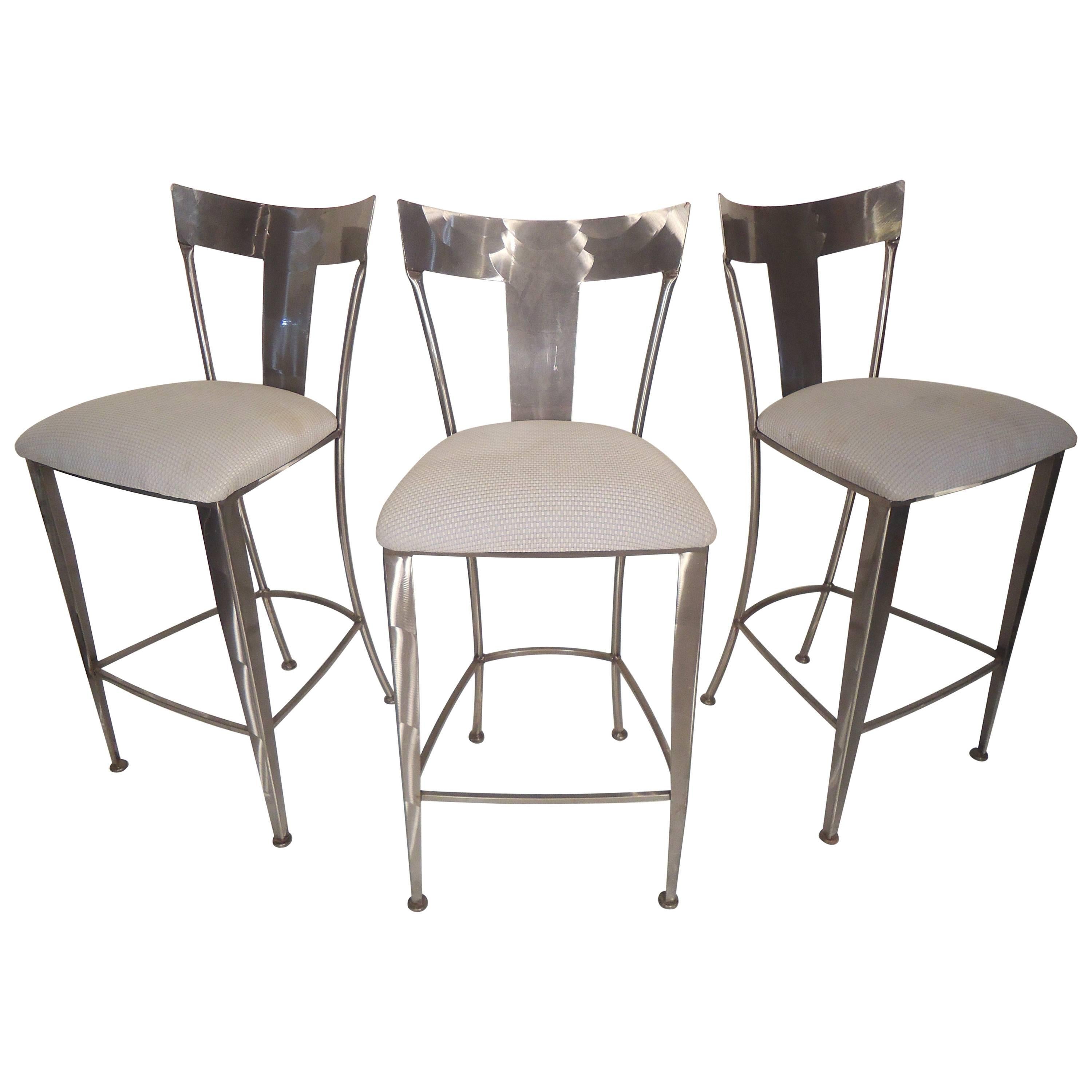 Set of Metal Stools For Sale