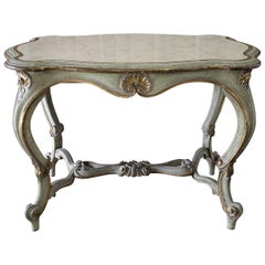 19th Century Painted and Carved Louis XV Style Centre Table