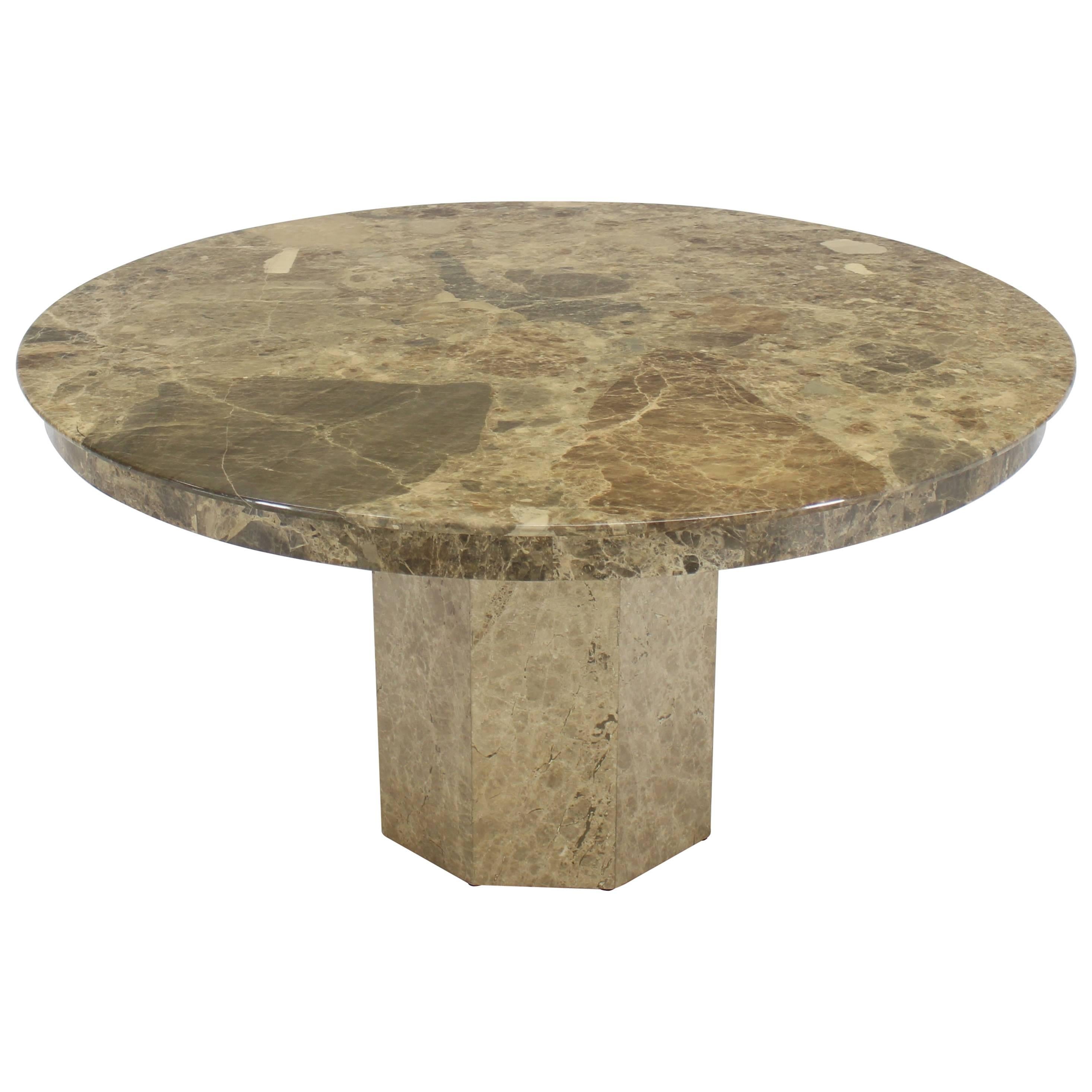 Large Round Marble Dining Center Conference Table