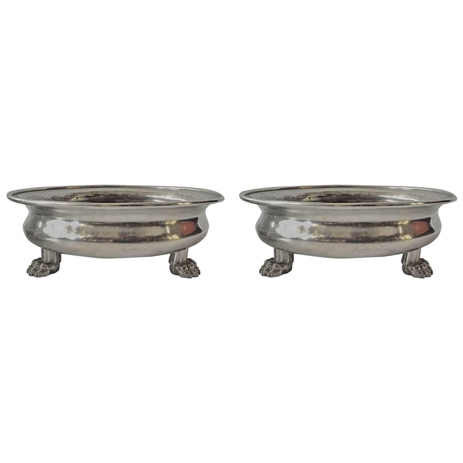 Pair of Pewter Bawls by Anna Petrus For Sale