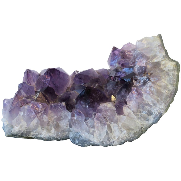 Vintage Natural Purple Amethyst Decorative Object Sculpture For Sale at