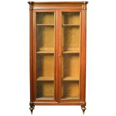 Antique Louis XVI Style Bookcase or Curio Cabinet