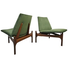 Pair of Midcentury Sculptural Lounge Chairs by John Caldwell for Brown Saltman