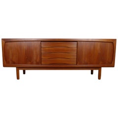 Teak Sideboard with Sliding Doors and Drawers from Dyrlund, Denmark, 1960s