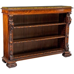 Antique Superb Quality 19th Century Walnut Open Bookcase or Bookshelves