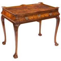 Fine Quality Dutch Burr Walnut Silver Table, Late 19th Century