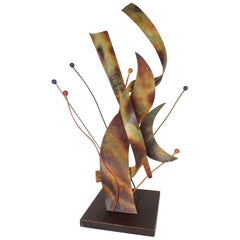 Mid-Century Modern Metal Sculpture Art