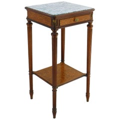 Antique Louis XVI Style Side Table French Early 20th Century Empire Revival Makers Label