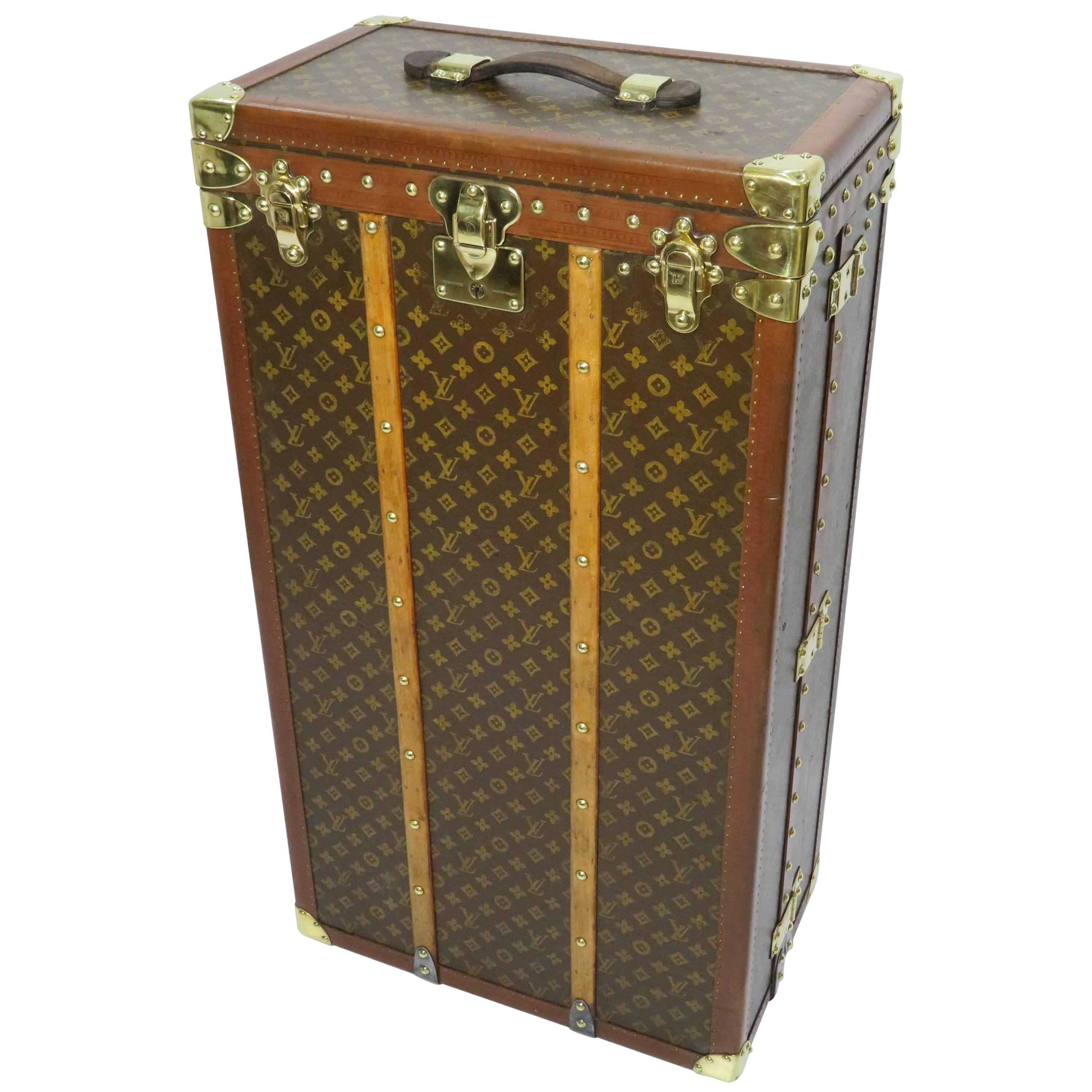 1920s Louis Vuitton Monogram Double Wardrobe Trunk