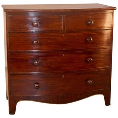 Antique 19th Century Mahogany Bowfront Chest