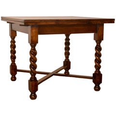Antique English Table with Draw-Leaves, circa 1900
