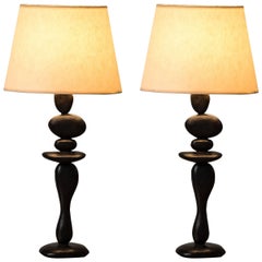 Bronze Table Lamp by Jacques Jarrige "Pebbles"