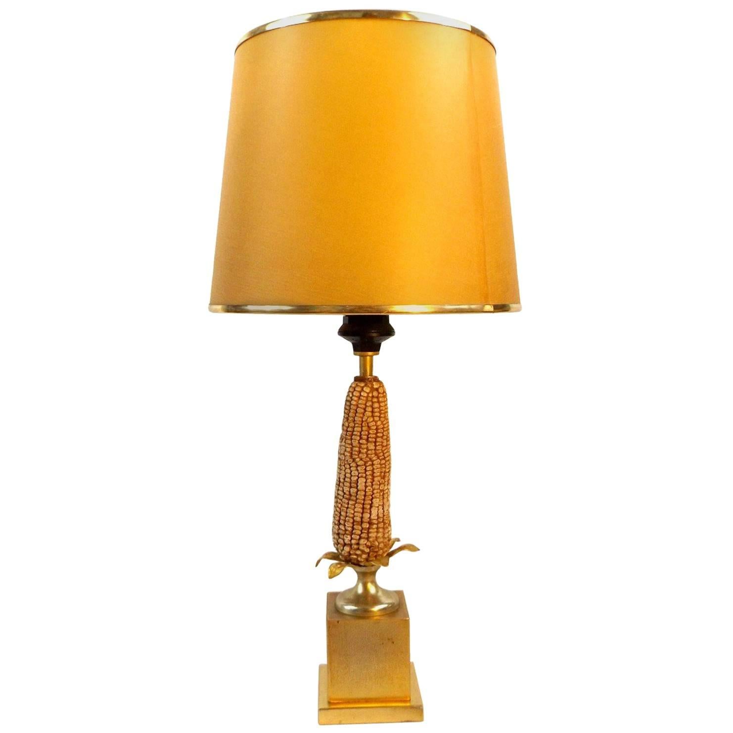 French Corn Lamp in the Style of Maison Charles, 1960, France For Sale