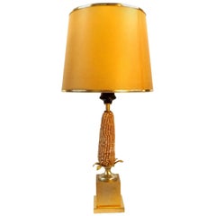 French Corn Lamp in the Style of Maison Charles, 1960, France