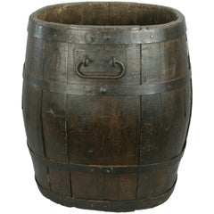 Antique Grape Hopper, Wooden Barrel