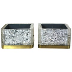Set di fioriere in lucite specchiata personalizzate da cinque pezzi