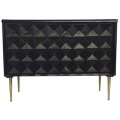 Salvatore Bevelacqua Diamond Front Petite Sideboard Mid Century