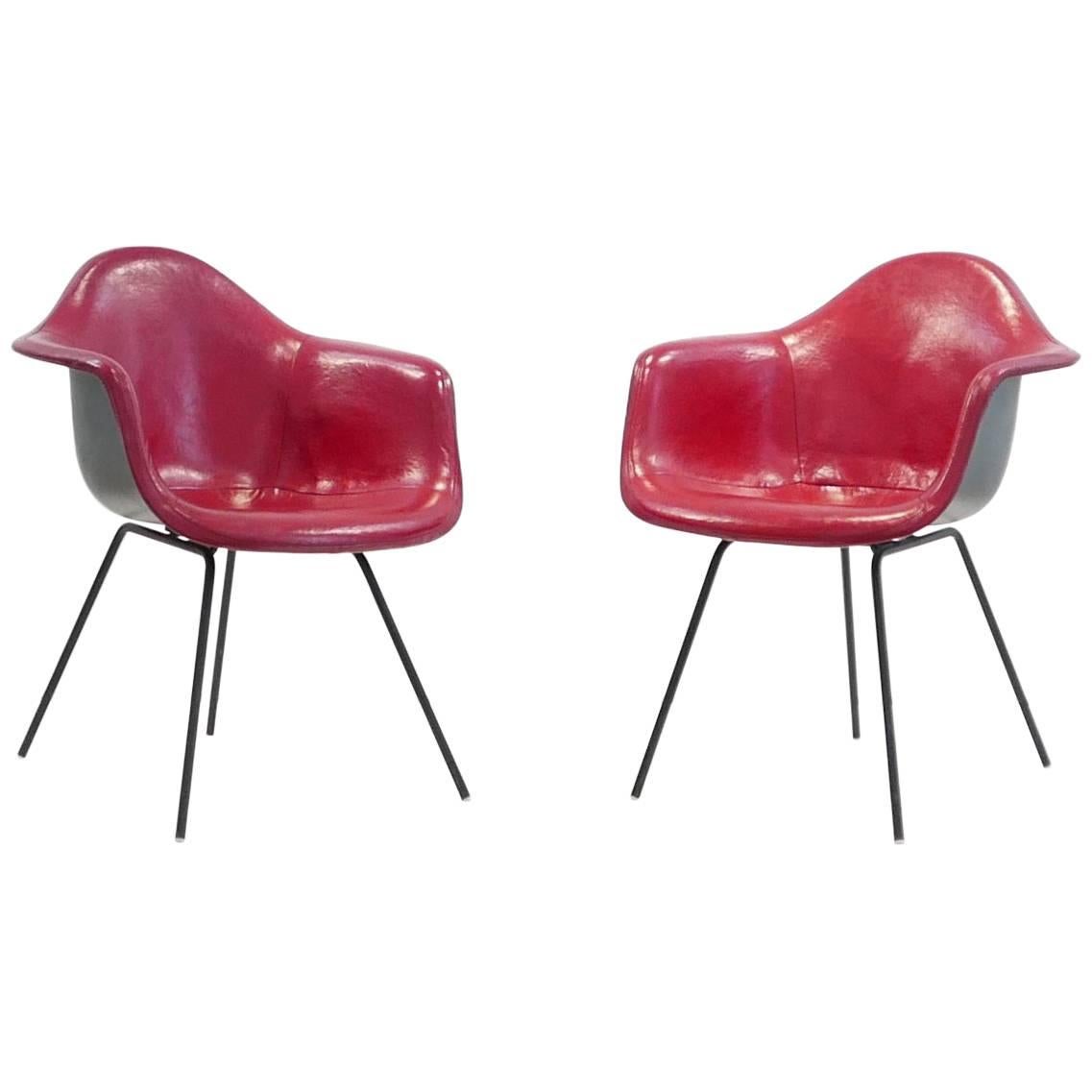 Charles and Ray Eames Pair of 'DAX' Chairs For Sale