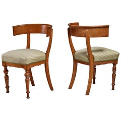 Pair of Oak Klismos Chairs, Sweden