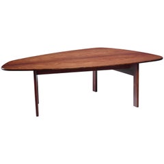 Large Free-Form Danish Rosewood Coffee Table, 1960s