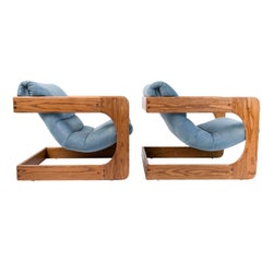 Pair of California-Designed Lounge Chairs by Lou Hodges