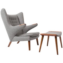 Hans Wegner Papa Bear Chair and Ottoman