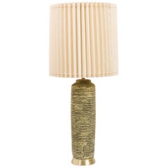Vintage 1950s Kelby Yellow Ceramic Lamp