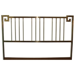 Mastercraft Brass Greek Key Queen Headboard