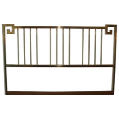 Mastercraft Brass Greek Key Queen Headboard