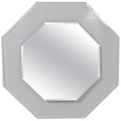 1970s Octagonal Beveled Glass Mirror