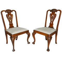 Pair of George II Walnut Side Chairs