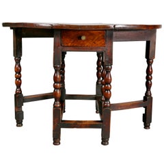 William and Mary Fruitwood Gateleg Table