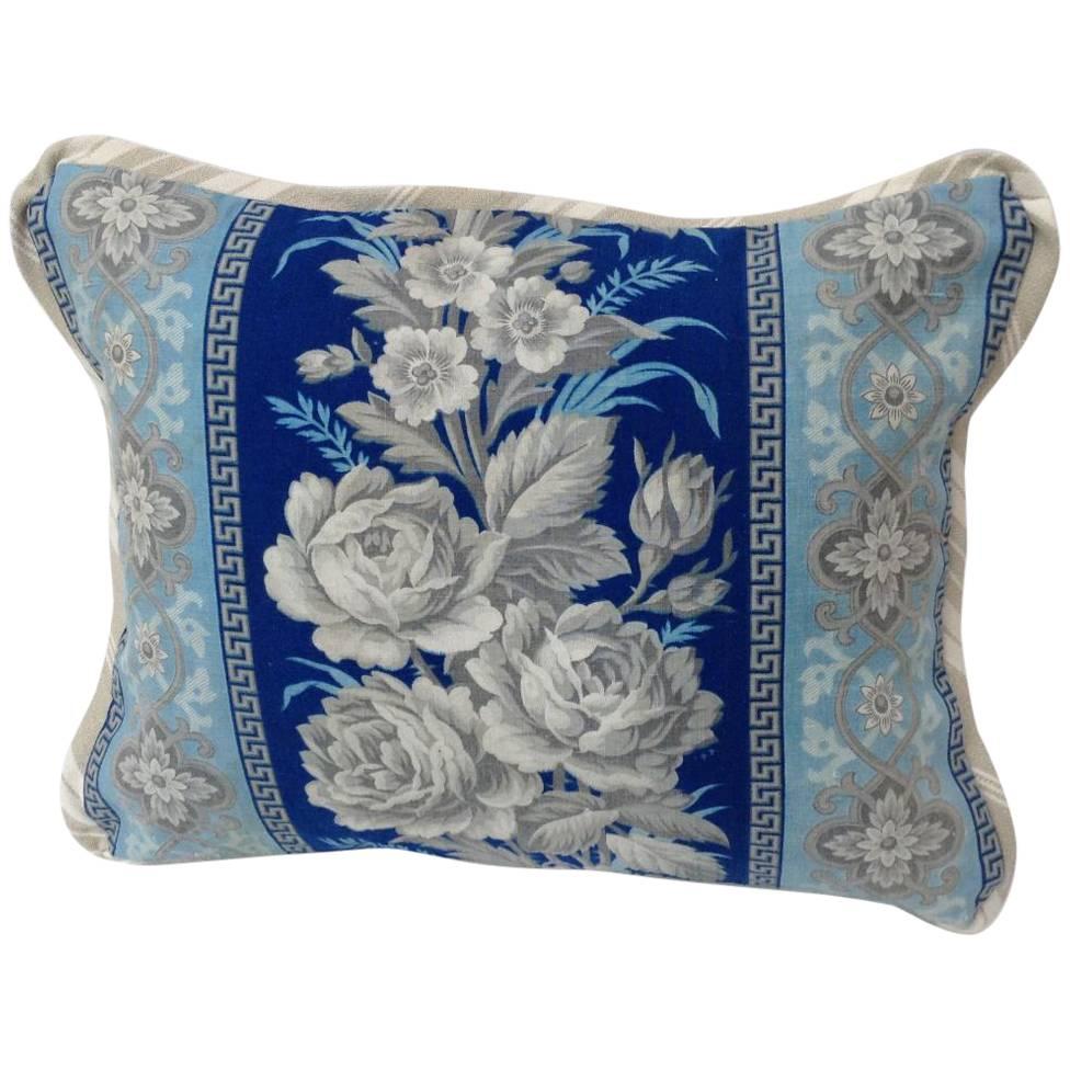 Custom Cotton and Linen French 19th Century Fabric Pillow