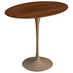 Classic Eero Saarinen Tulip Side Table with Walnut Top