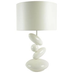 Contemporary Lamp from the 1980s-1990s in Lacquered Wood