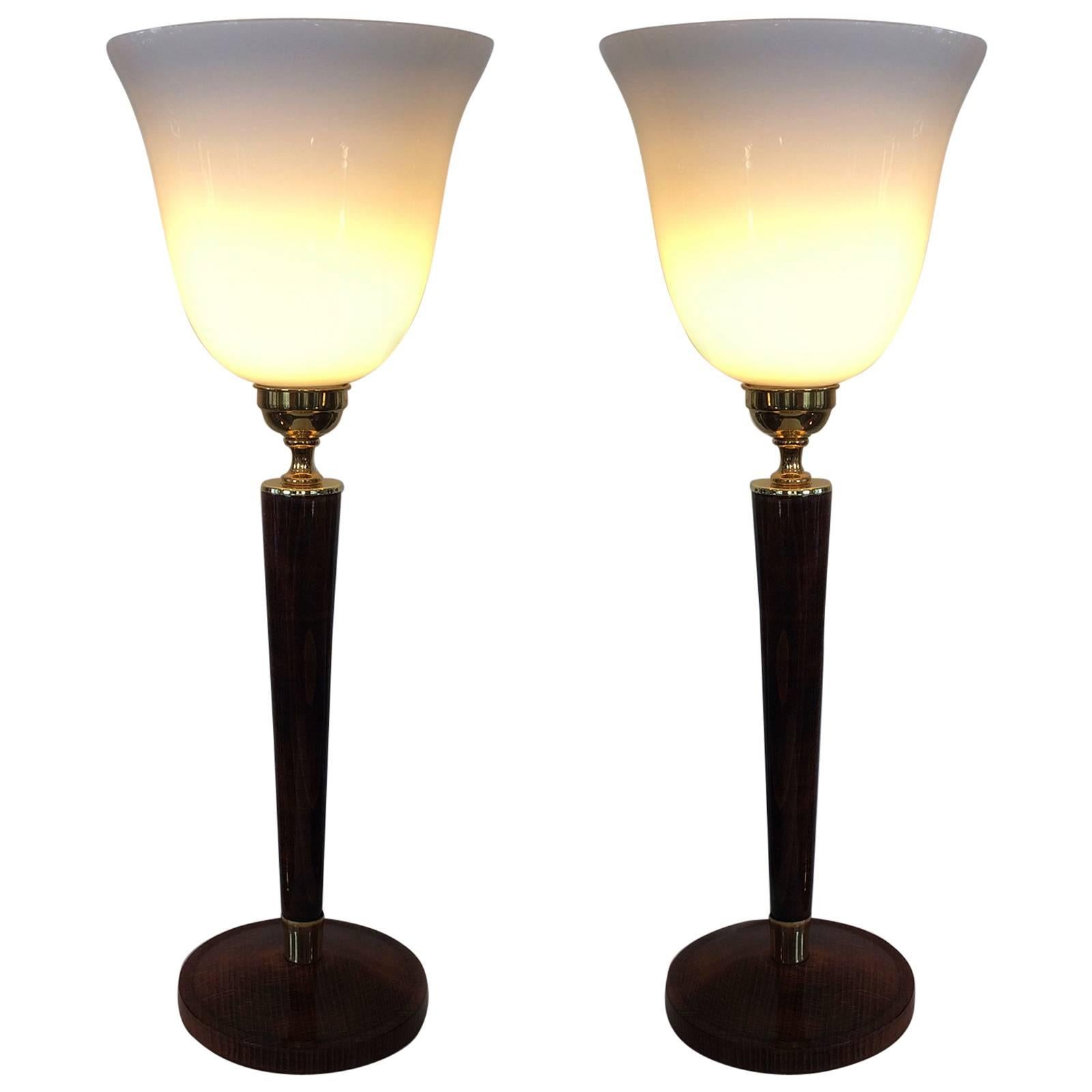 Pair of Art Deco Mazda Unilux Lamps