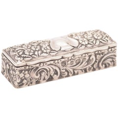 Antique Victorian Silver Ring Box, Birmingham, 1900