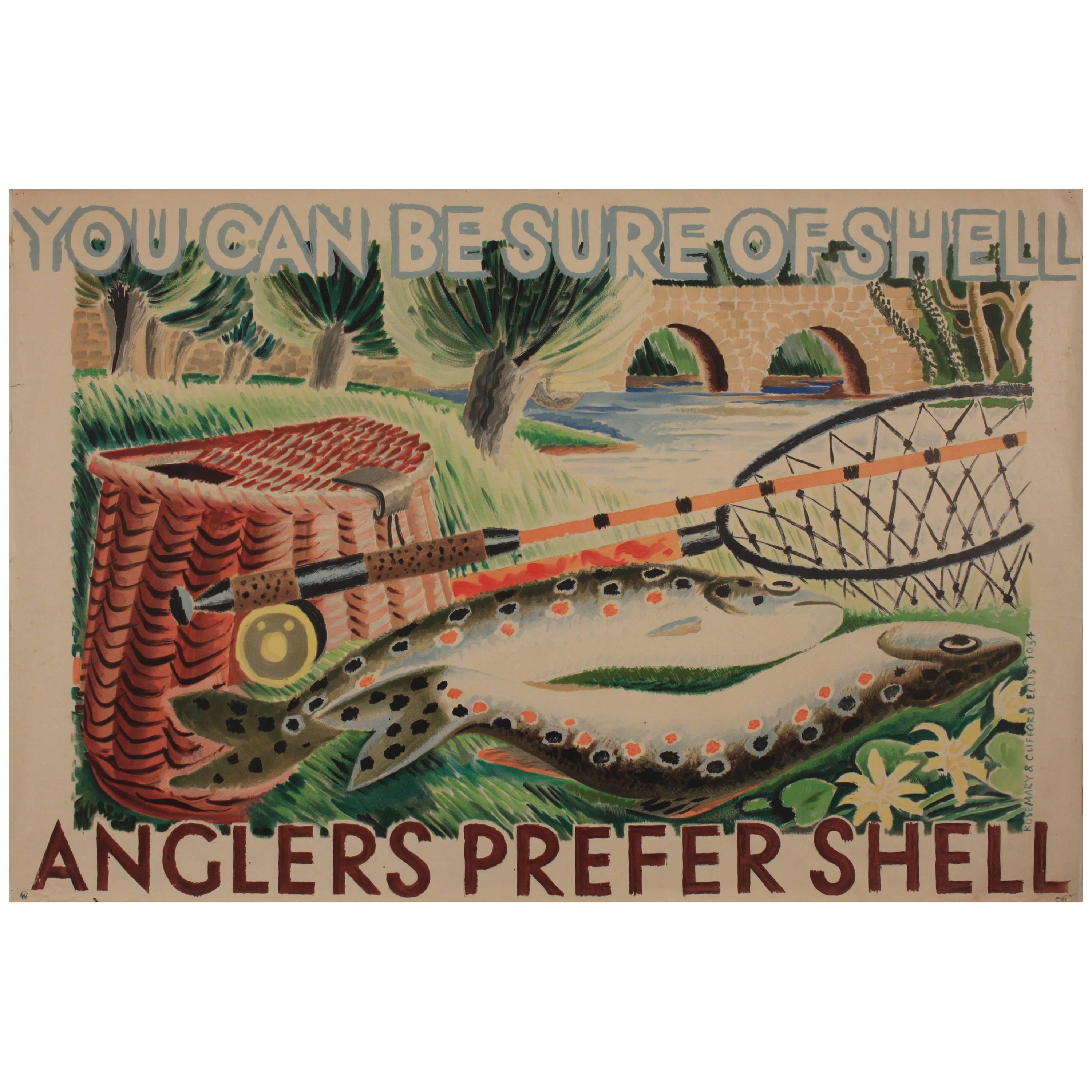 Original Poster 'Anglers Prefer Shell', 1935