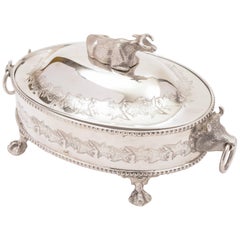 Victorian Silver Plated Butter Dish, circa 1890