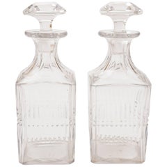 Pair of Edwardian Cut Glass Decanters, circa 1905