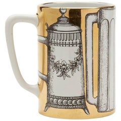 Vintage Italian Fornasetti Mug Decorated with Beer Steins