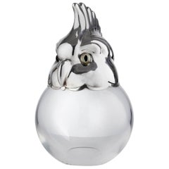 Novelty Art Deco Ice Bucket in the Form of a Parakeet, Austria, circa 1930