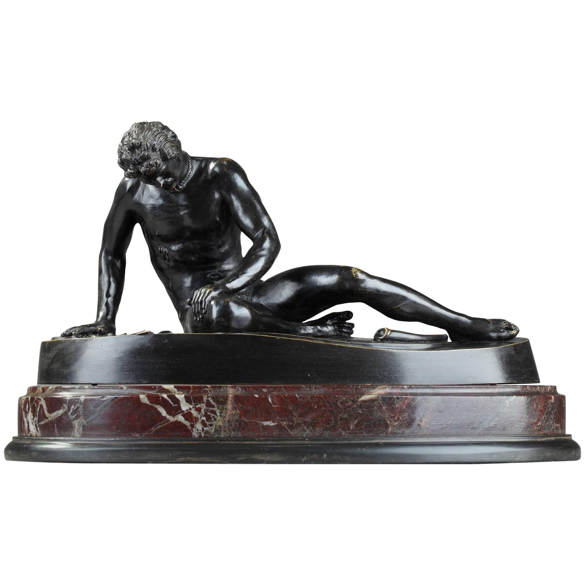 19th Century Bronze Statue of "Capitoline Gaul" after the Antique